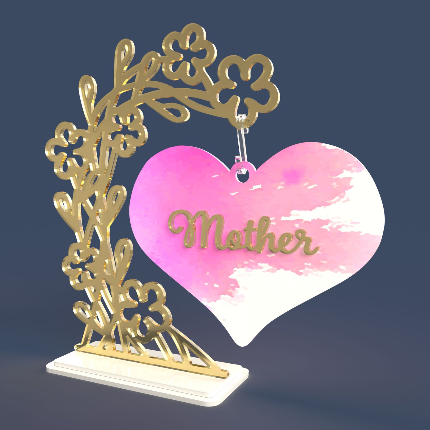 Mother's Day Hanging Heart - Laser Cut File - svg dxf pdf eps ai The X Laser Files