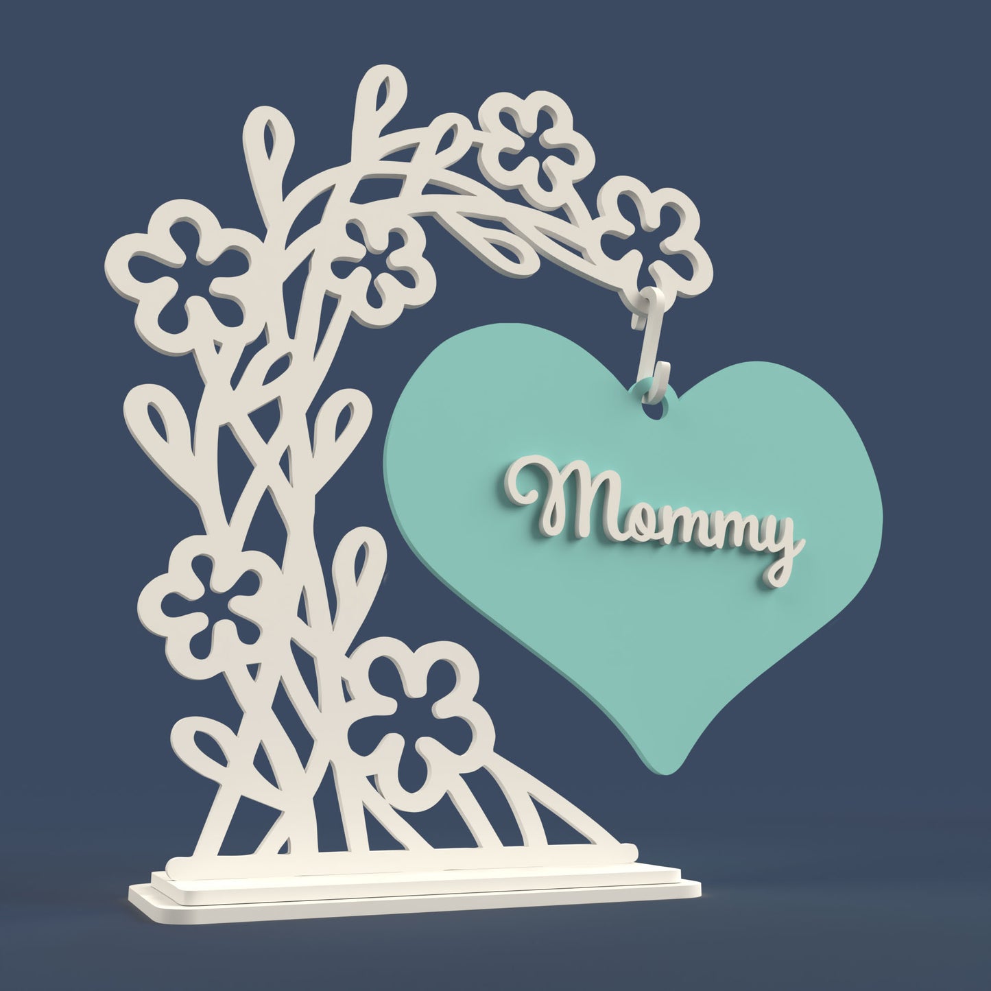 Mother's Day Hanging Heart - Laser Cut File - svg dxf pdf eps ai The X Laser Files