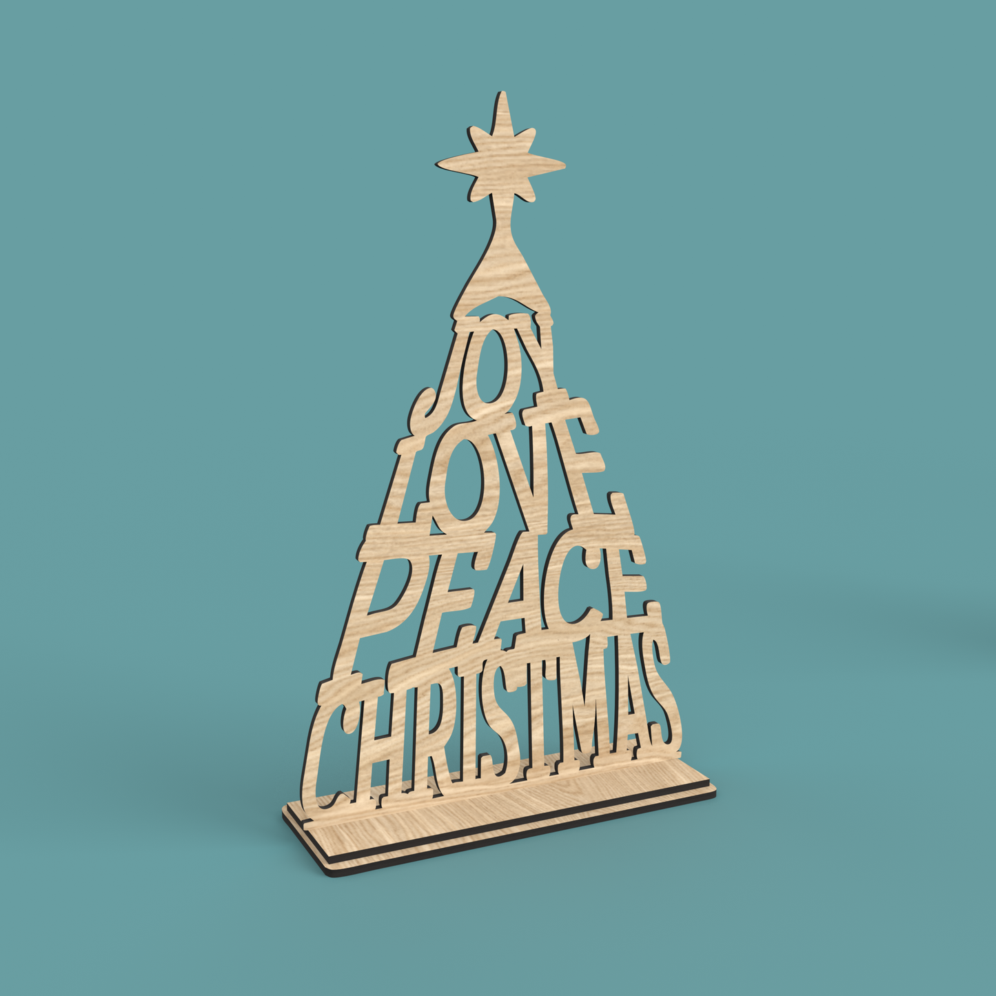 Joy Love Peace Christmas Tree