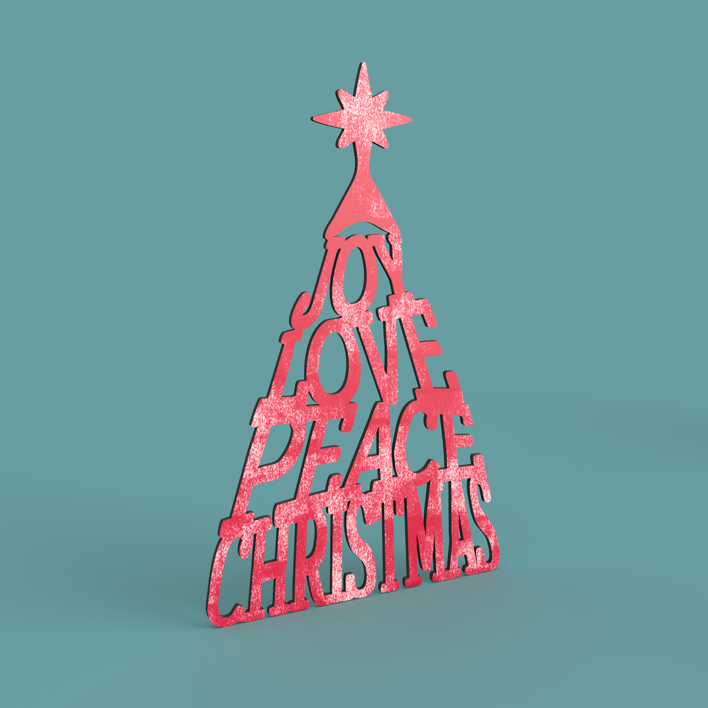 Joy Love Peace Christmas Tree