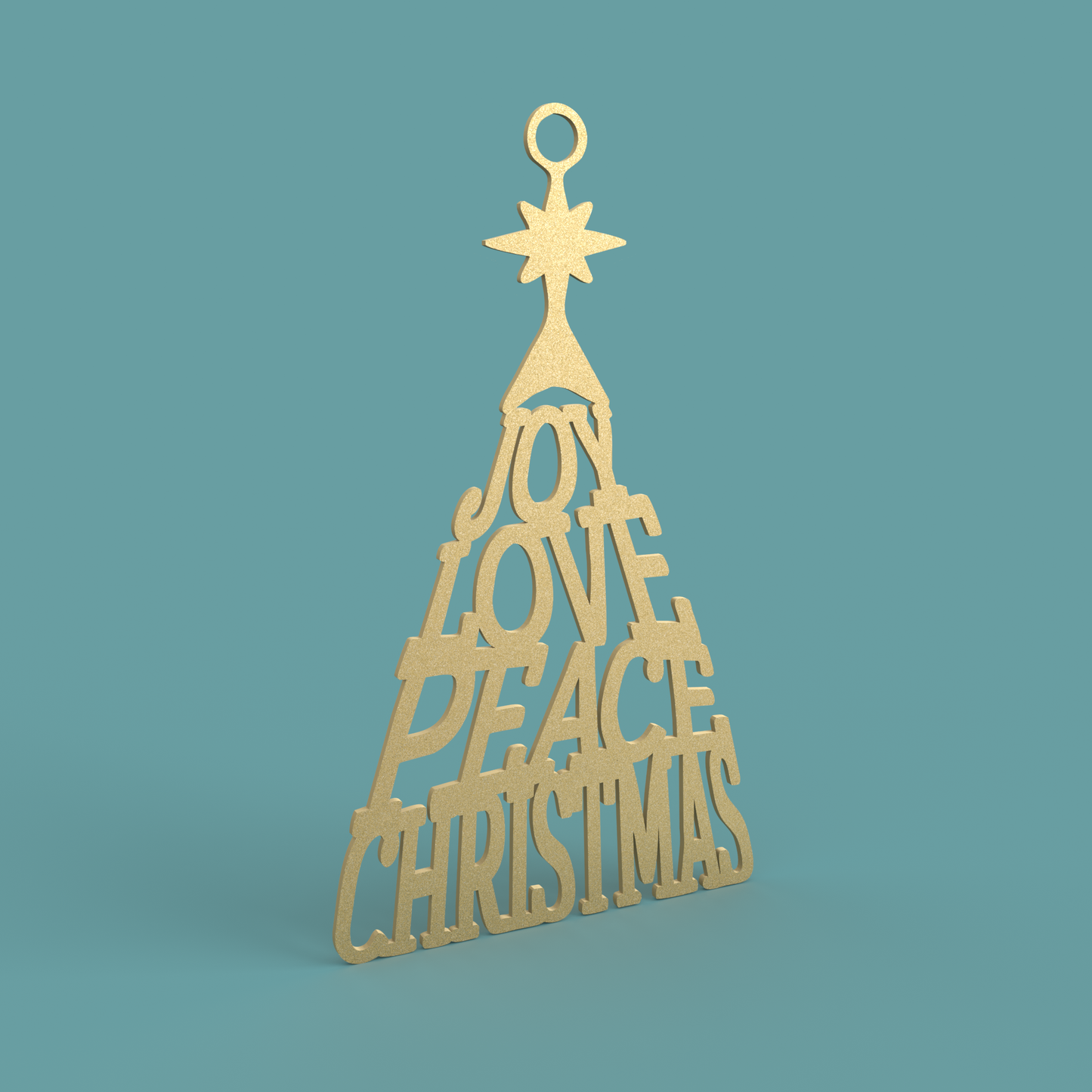 Joy Love Peace Christmas Tree