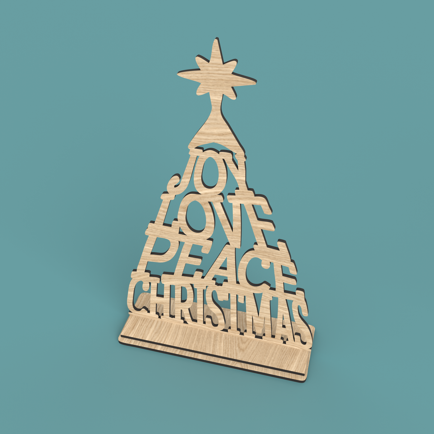 Joy Love Peace Christmas Tree