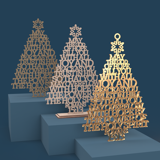 Romans 15:13 Christmas Tree -Laser Cut File - The X Laser Files