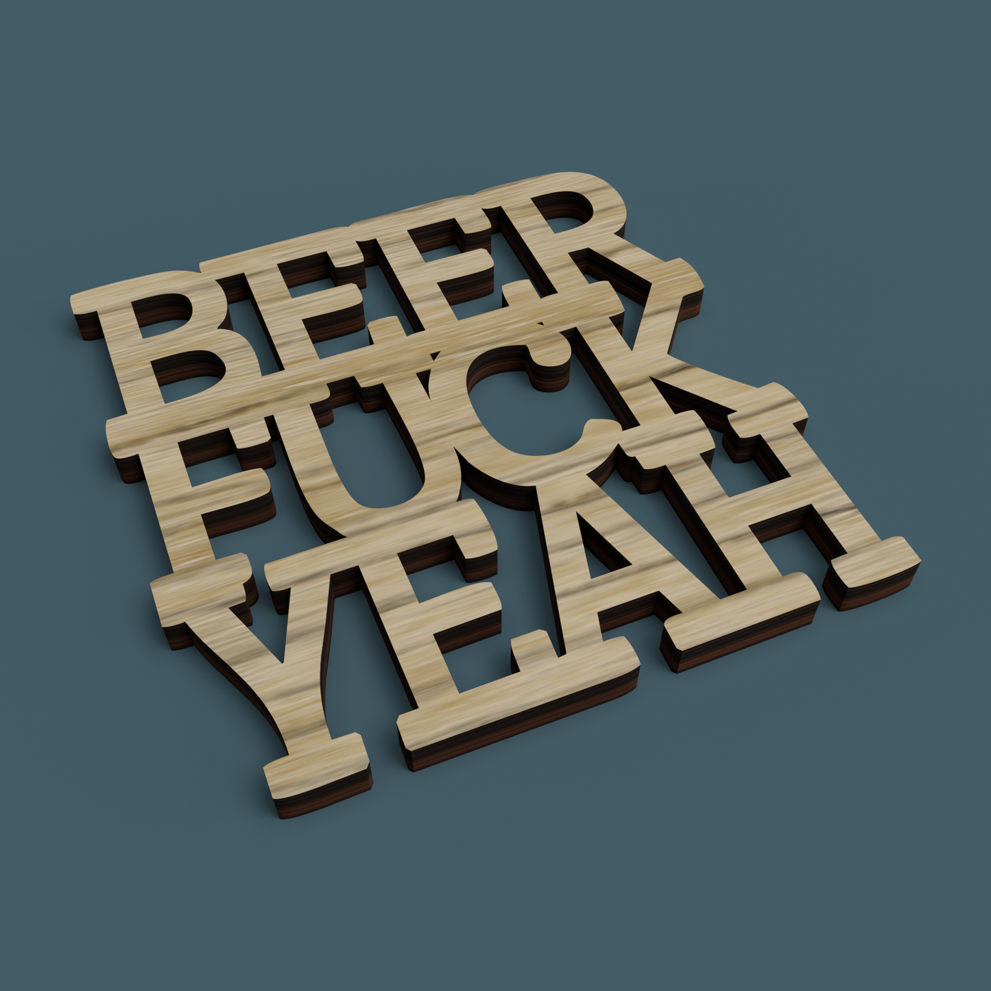 Beer F*ck Yeah Coasters - Laser Cut File - svg dxf pdf eps ai The X Laser Files