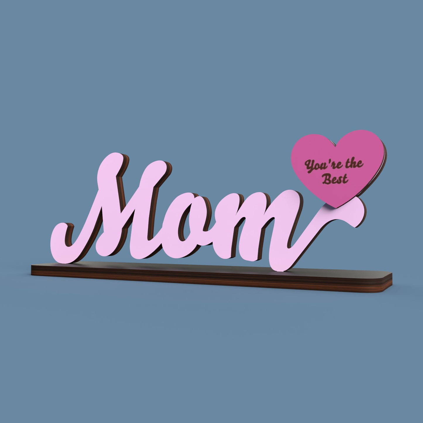 Mom & Best Mom Signs - Laser Cut File - svg dxf pdf eps ai The X Laser Files