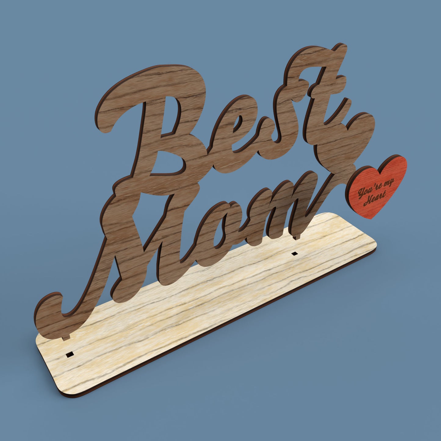 Mom & Best Mom Signs - Laser Cut File - svg dxf pdf eps ai The X Laser Files