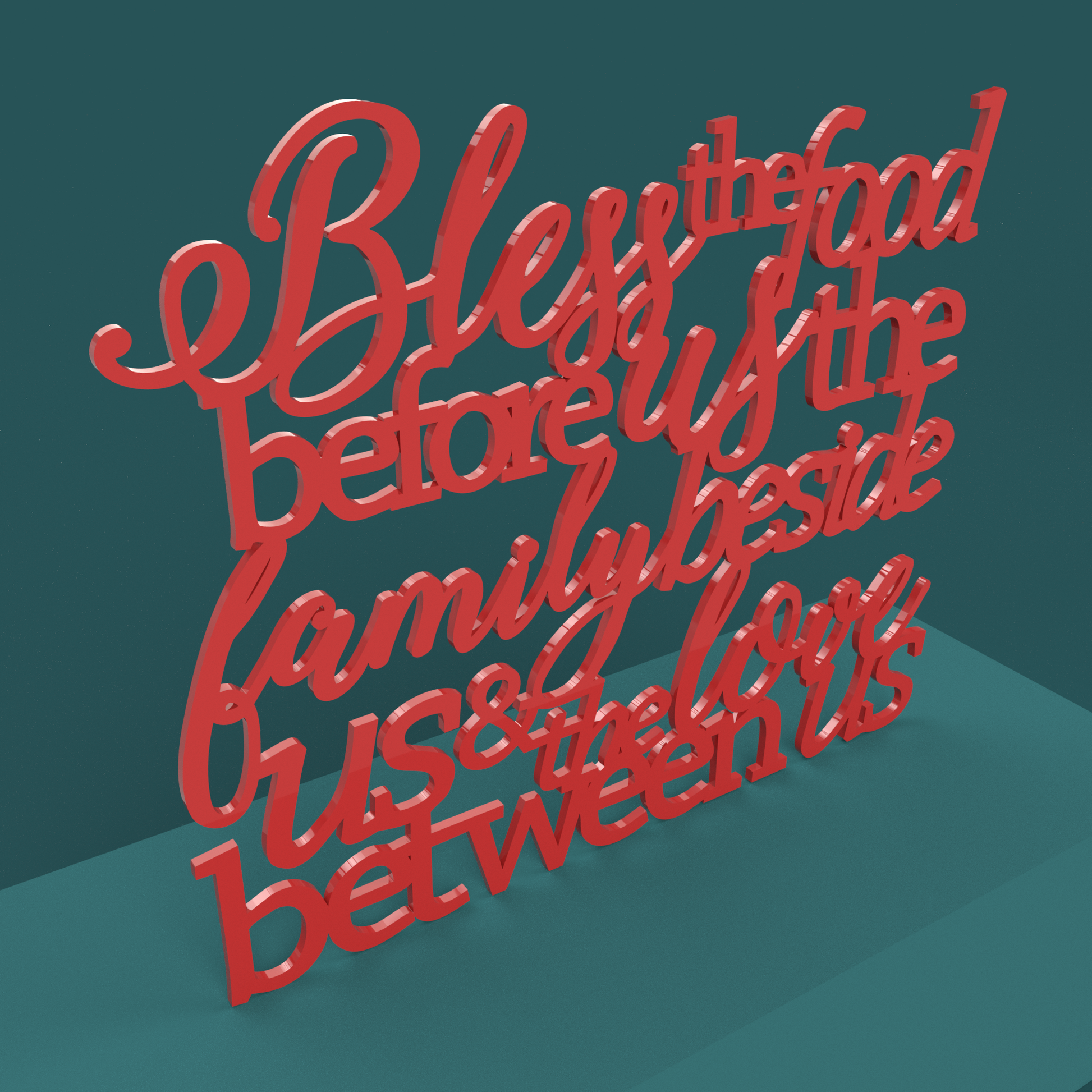 Bless the food before us sign -Laser Cut File - The X Laser Files