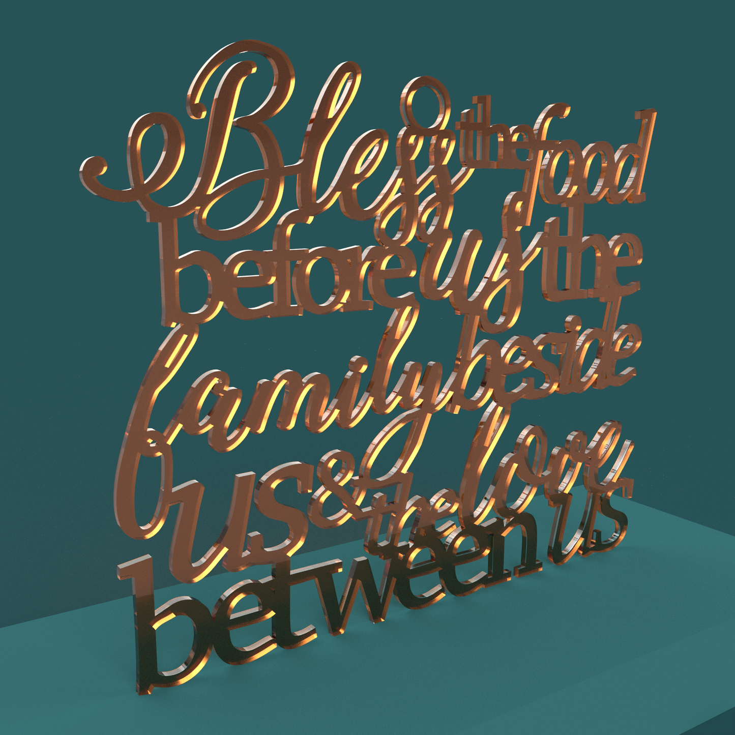 Bless the food before us sign - Laser Cut File - svg dxf pdf eps ai The X Laser Files