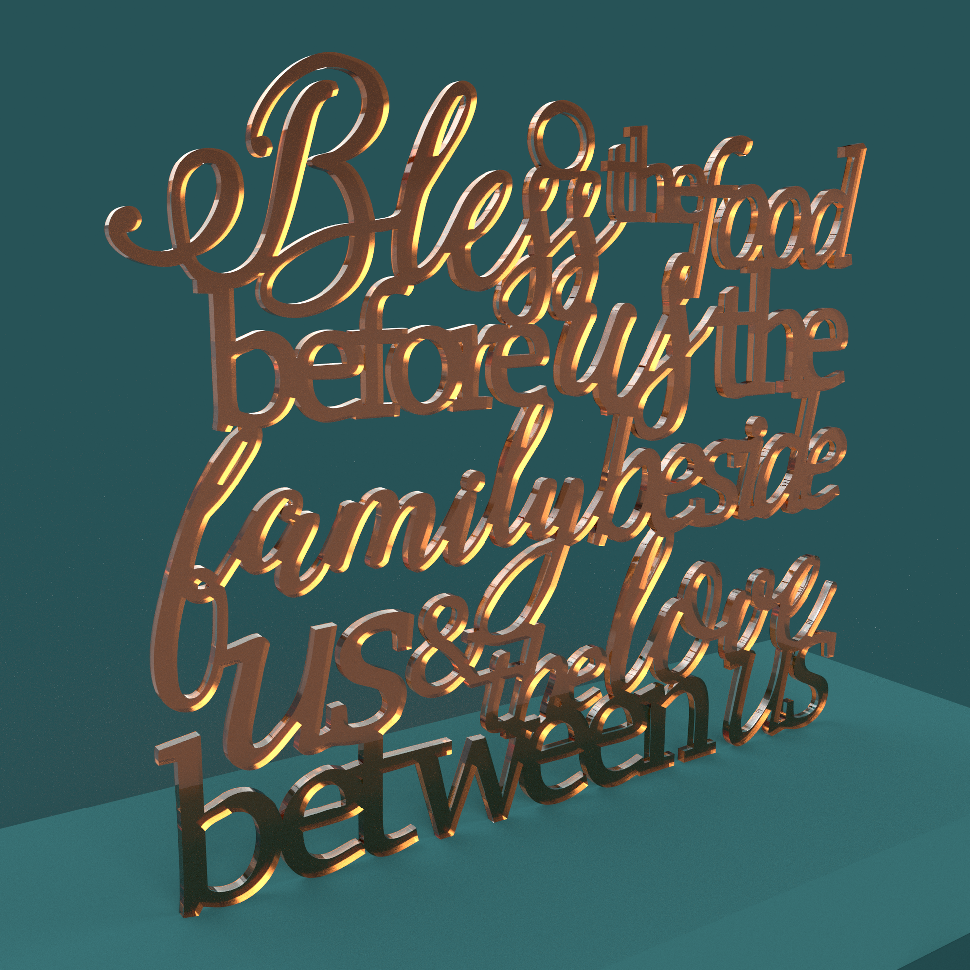 Bless the food before us sign -Laser Cut File - The X Laser Files