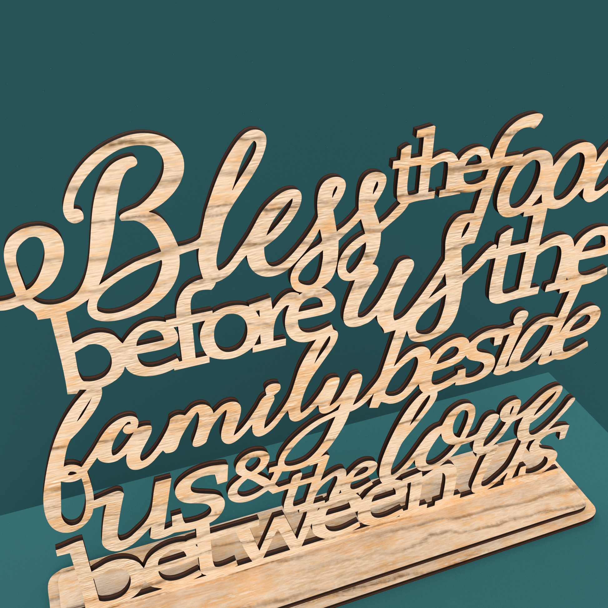 Bless the food before us sign -Laser Cut File - The X Laser Files