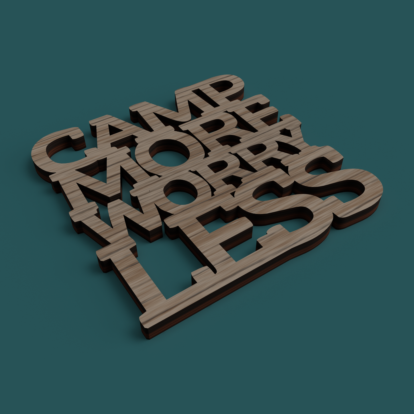 Camping Coasters -Laser Cut File - The X Laser Files