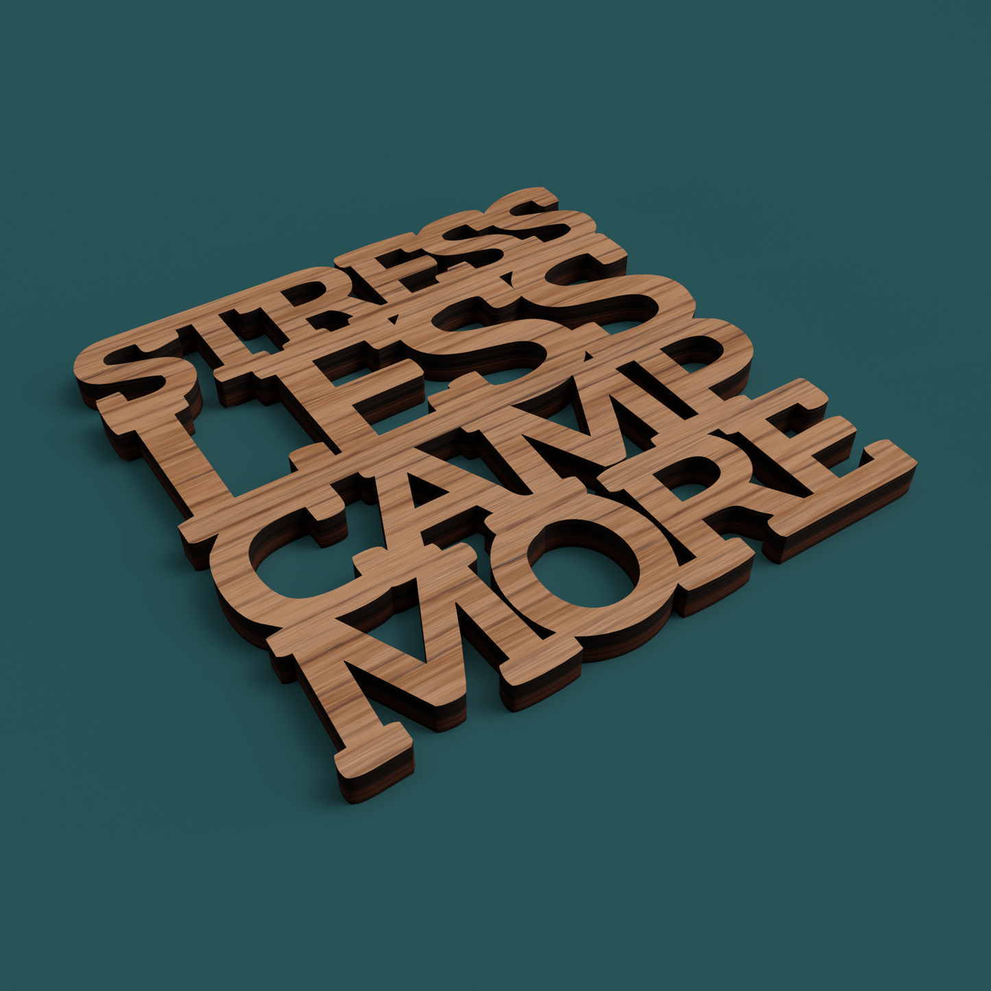 Camping Coasters -Laser Cut File - The X Laser Files