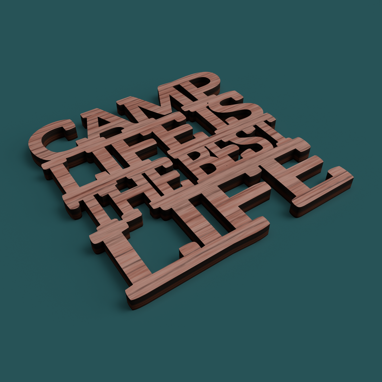 Camping Coasters -Laser Cut File - The X Laser Files