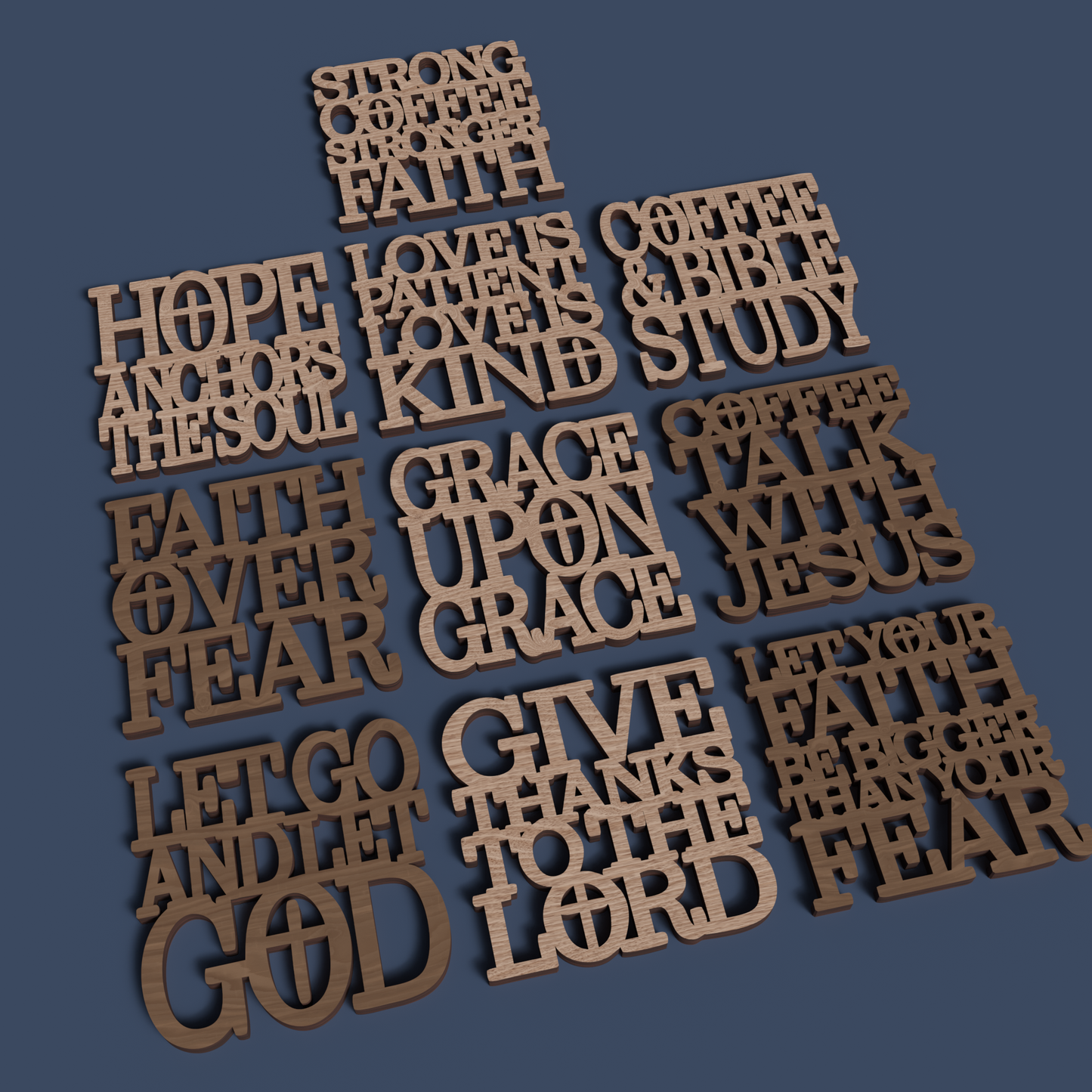 Christian Coasters 02 -Laser Cut File - The X Laser Files
