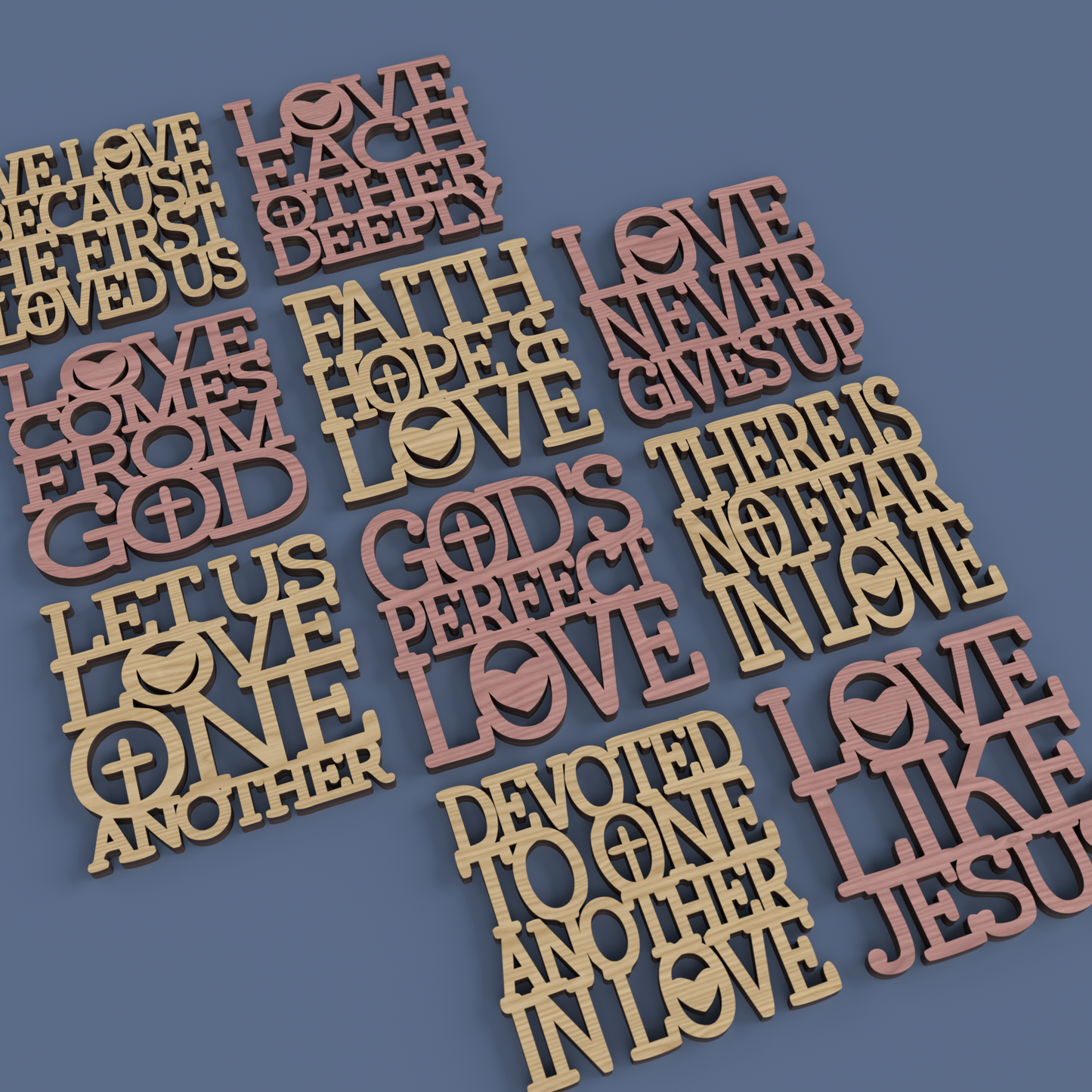 Christian Love Coasters -Laser Cut File - The X Laser Files