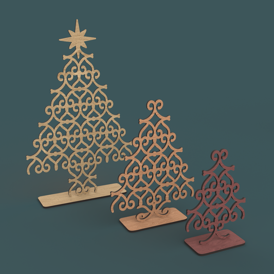 Christmas Trees 3 Piece Set -Laser Cut File - The X Laser Files
