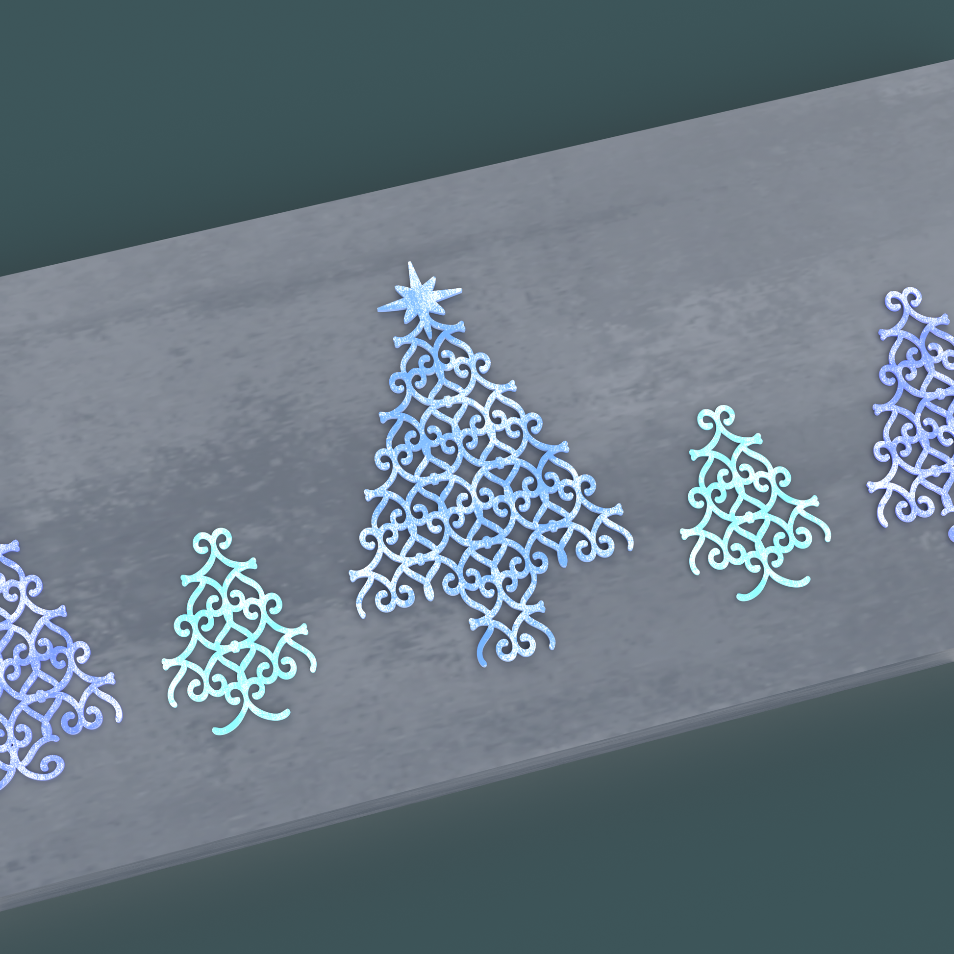 Christmas Trees 3 Piece Set -Laser Cut File - The X Laser Files