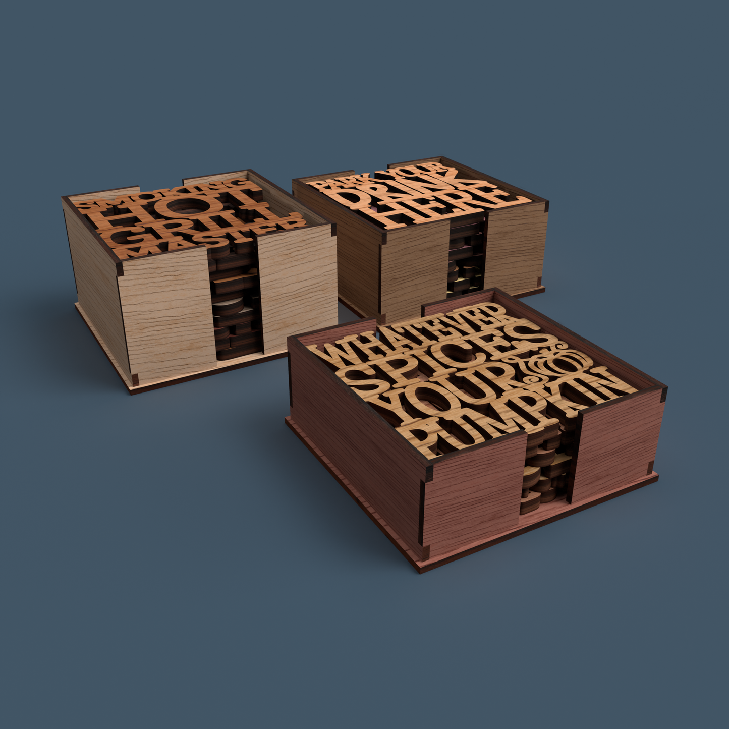 Coaster Holder 01 - Laser Cut File - svg dxf pdf eps ai The X Laser Files