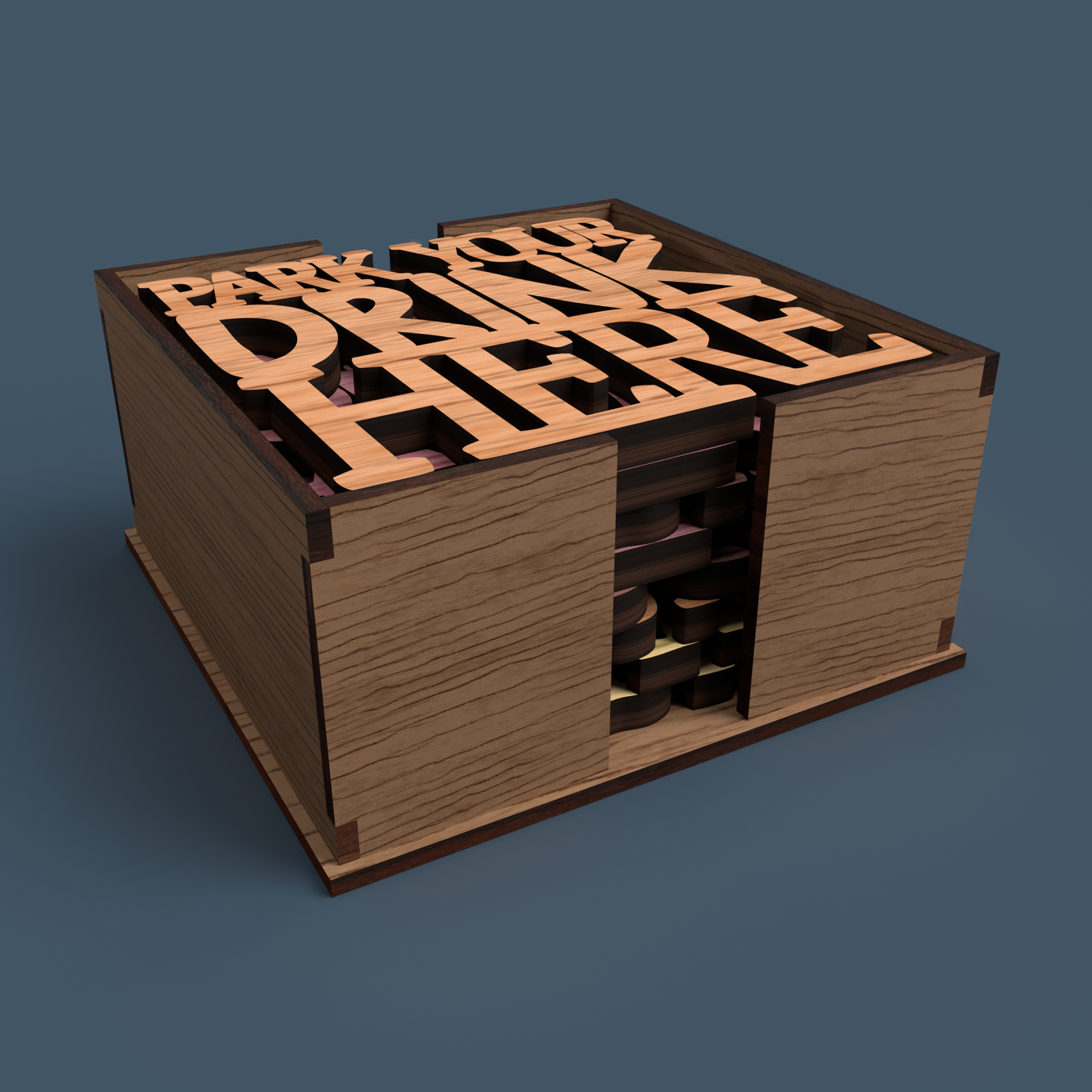 Coaster Holder 01 - Laser Cut File - svg dxf pdf eps ai The X Laser Files