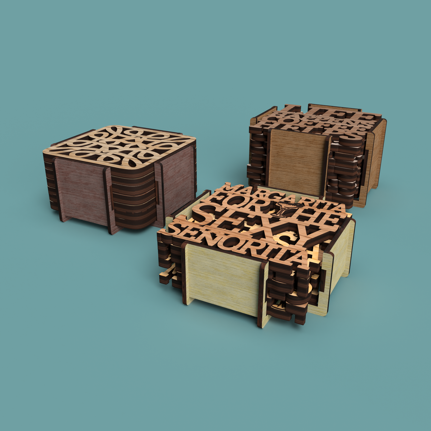 Coaster Holder 02 -Laser Cut File - The X Laser Files
