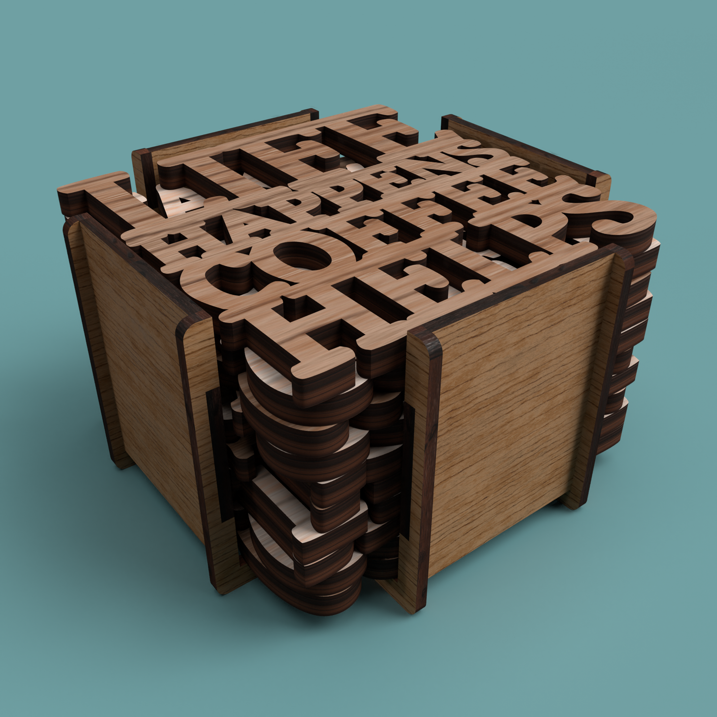 Coaster Holder 02 -Laser Cut File - The X Laser Files