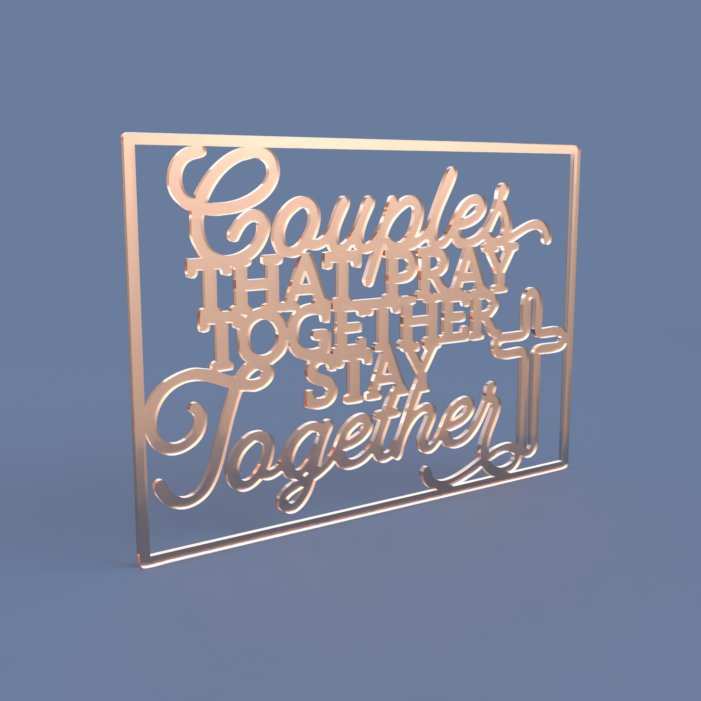 Couples that pray together stay together Sign - Laser Cut File - svg dxf pdf eps ai The X Laser Files