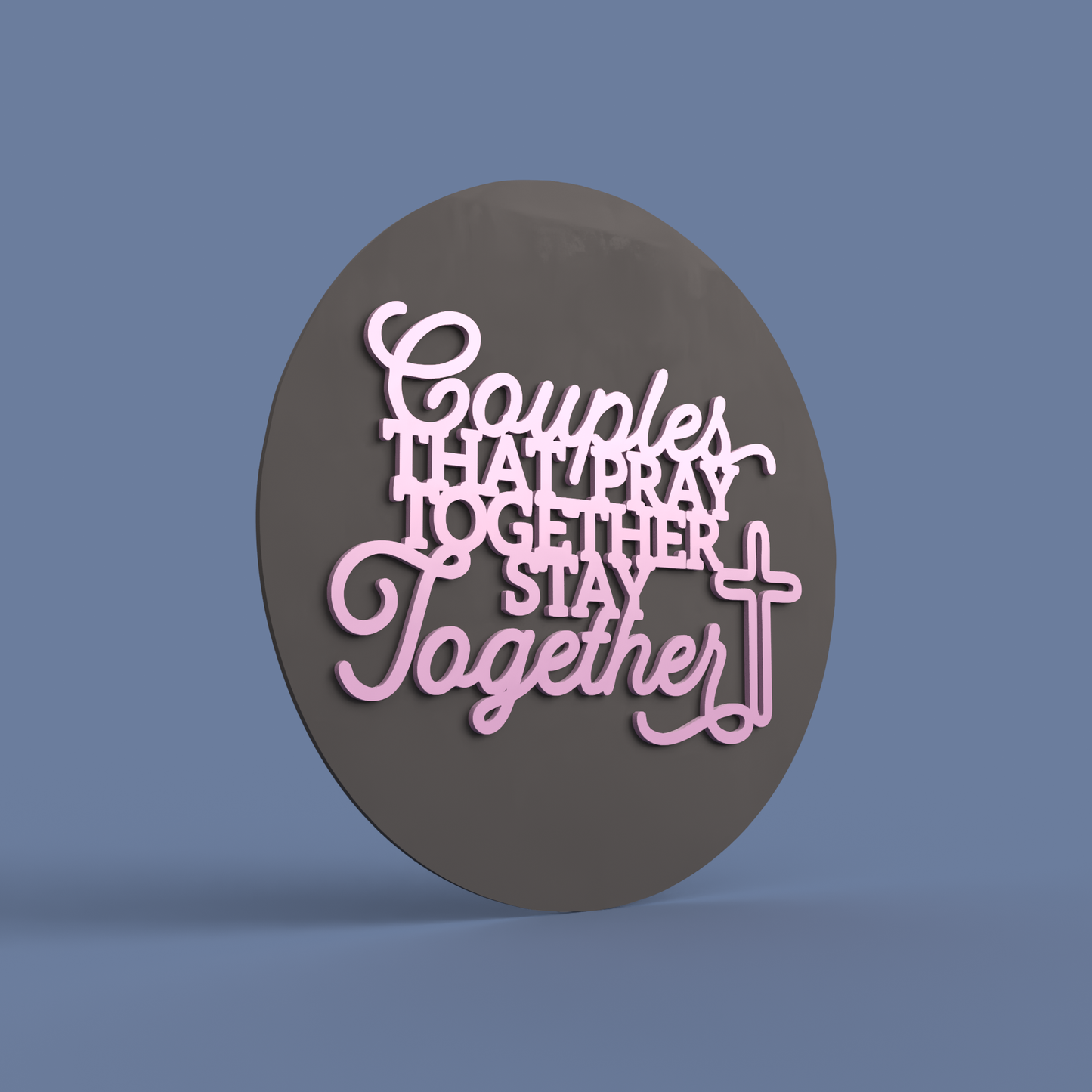 Couples that pray together stay together Sign - Laser Cut File - svg dxf pdf eps ai The X Laser Files