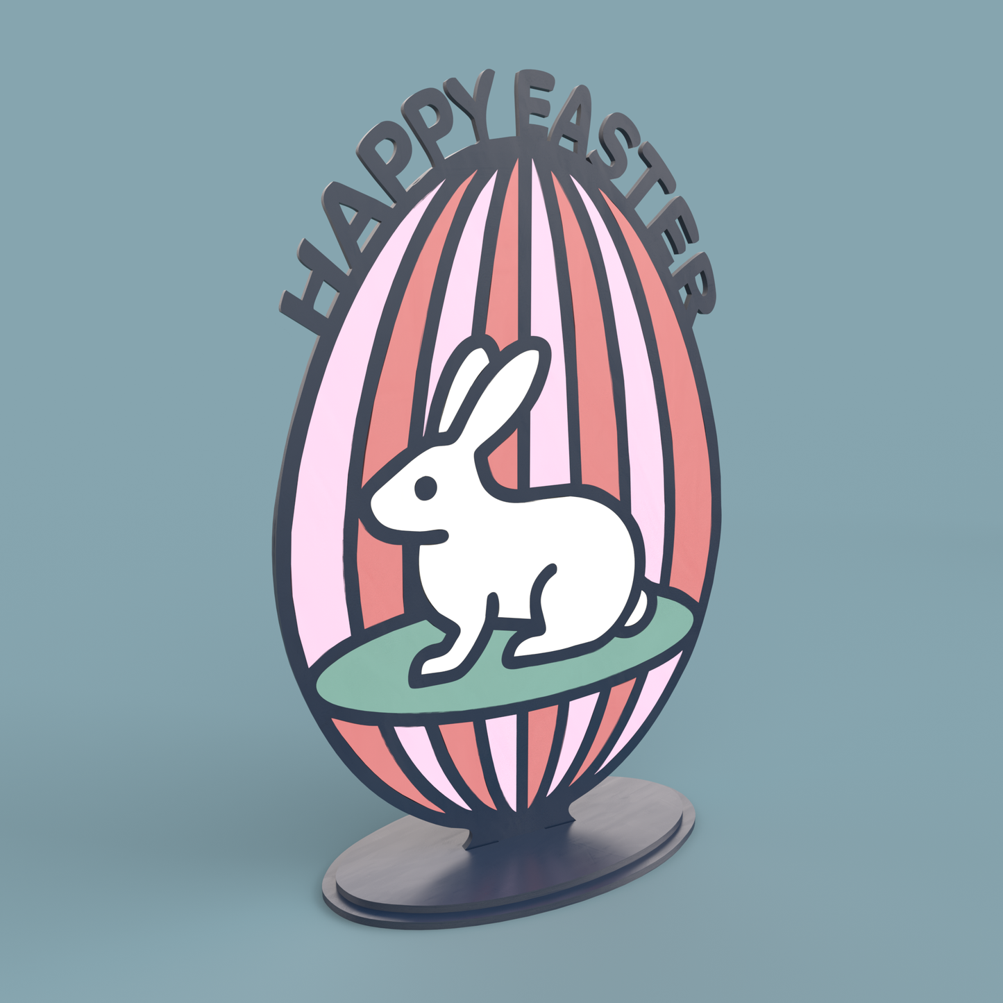 Easter Egg Bunny -Laser Cut File - The X Laser Files