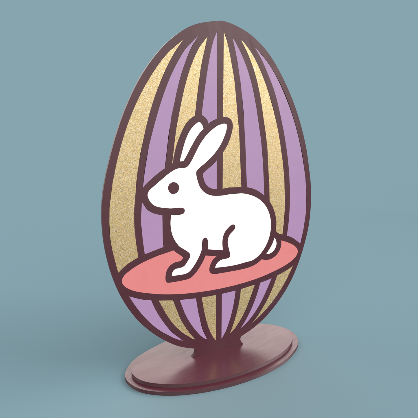 Easter Egg Bunny -Laser Cut File - The X Laser Files