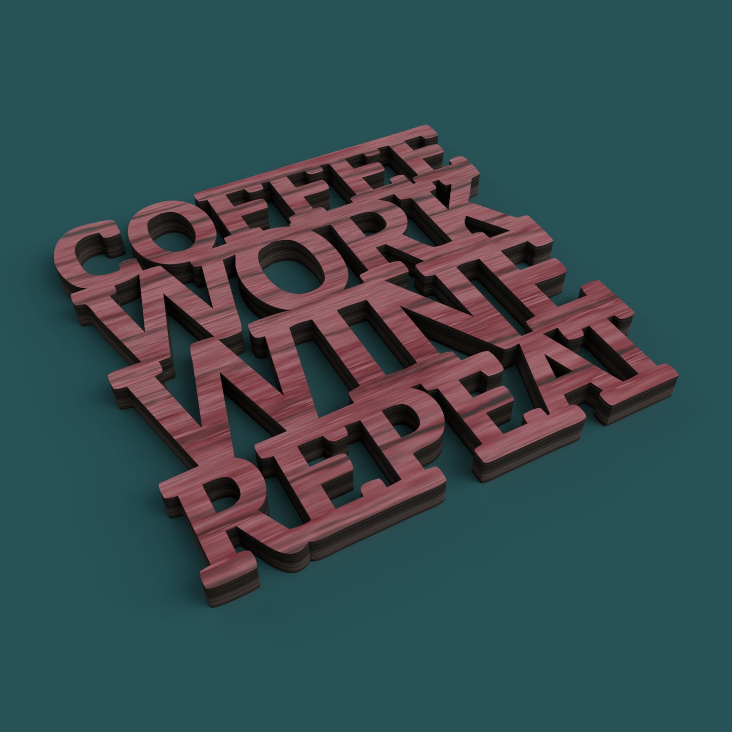 F**k it Open the Wine Coasters - Laser Cut File - svg dxf pdf eps ai The X Laser Files