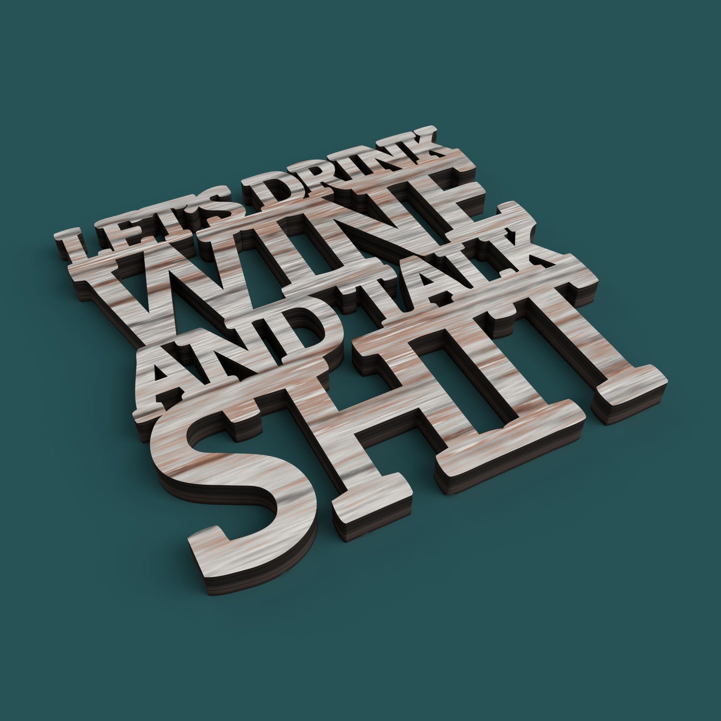 F**k it Open the Wine Coasters - Laser Cut File - svg dxf pdf eps ai The X Laser Files