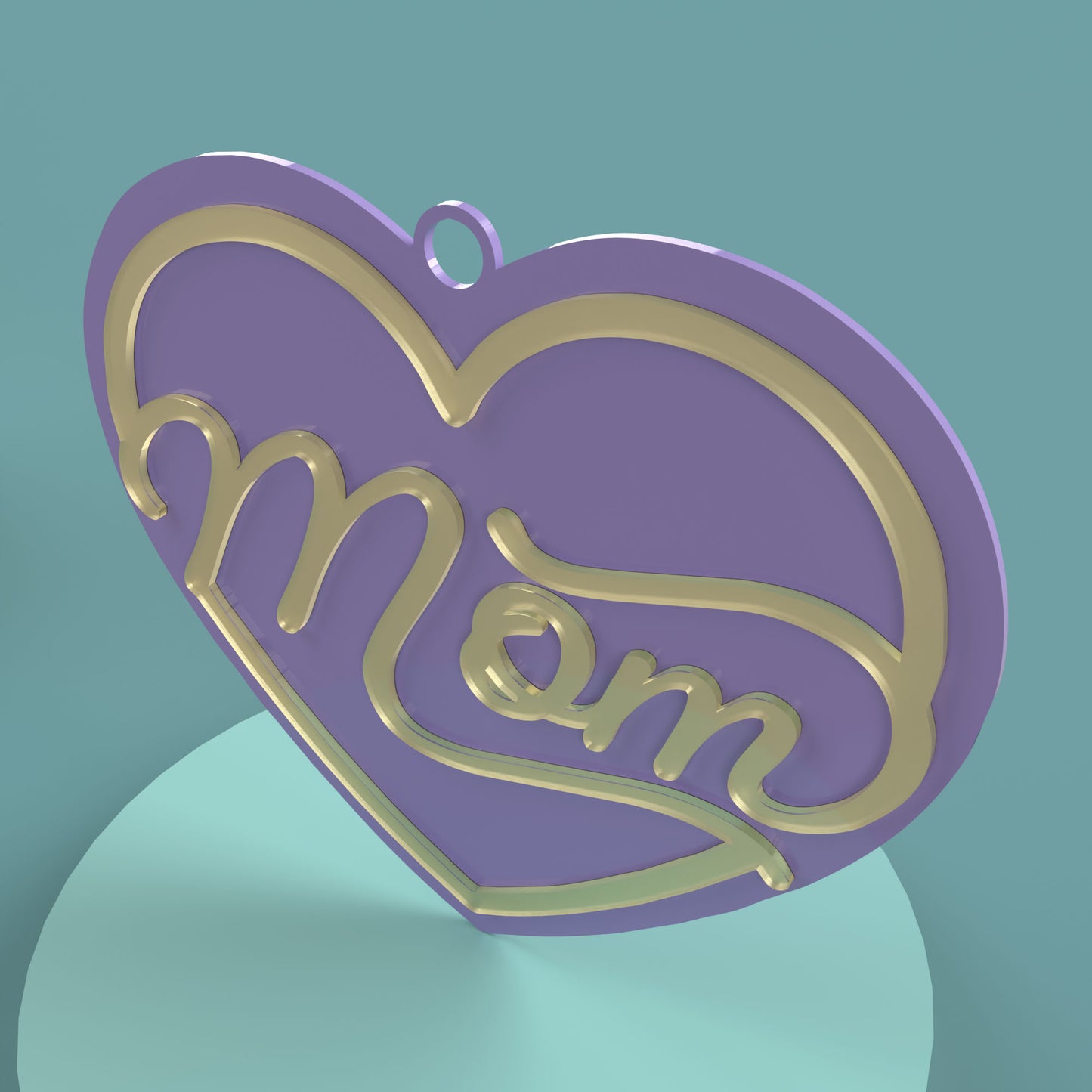 Mom Heart - Laser Cut File - svg dxf pdf eps ai The X Laser Files