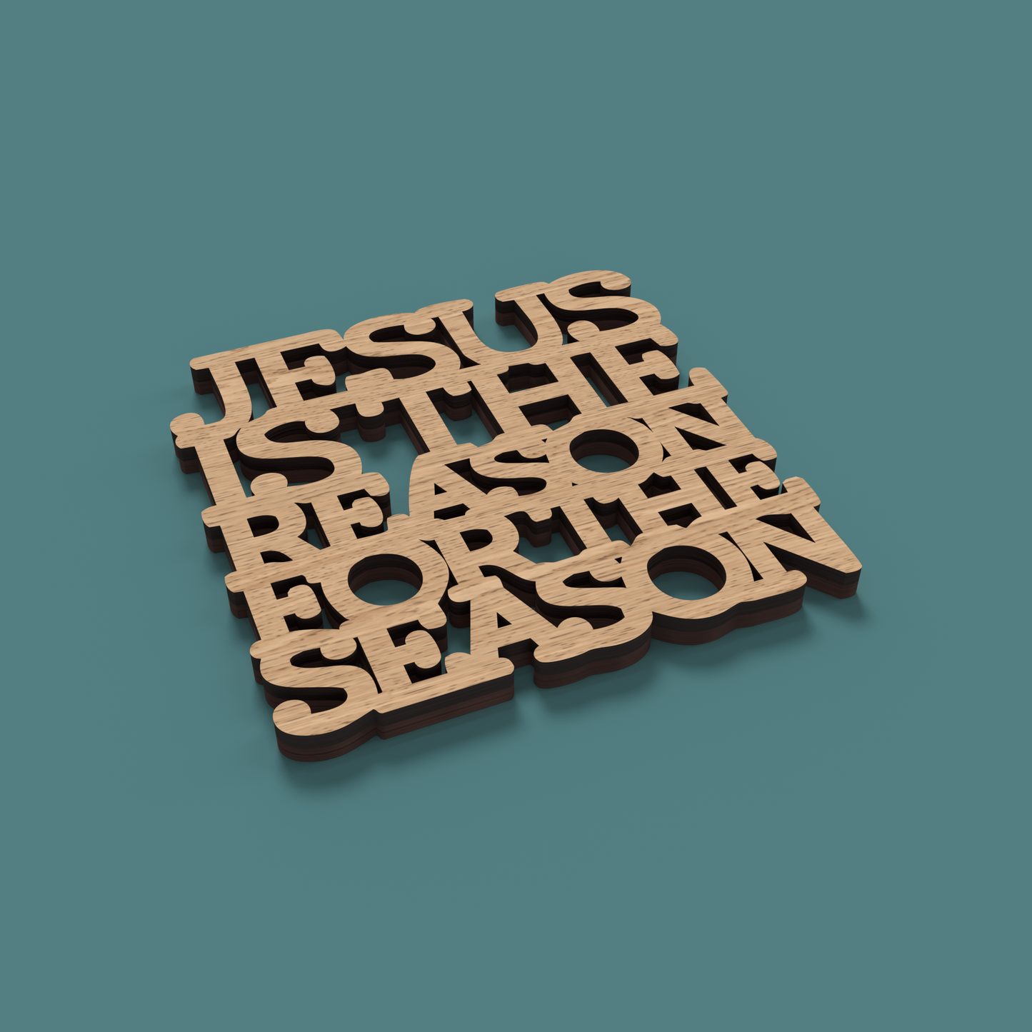 Jesus is the Reason for the Season Coasters -Laser Cut File - The X Laser Files