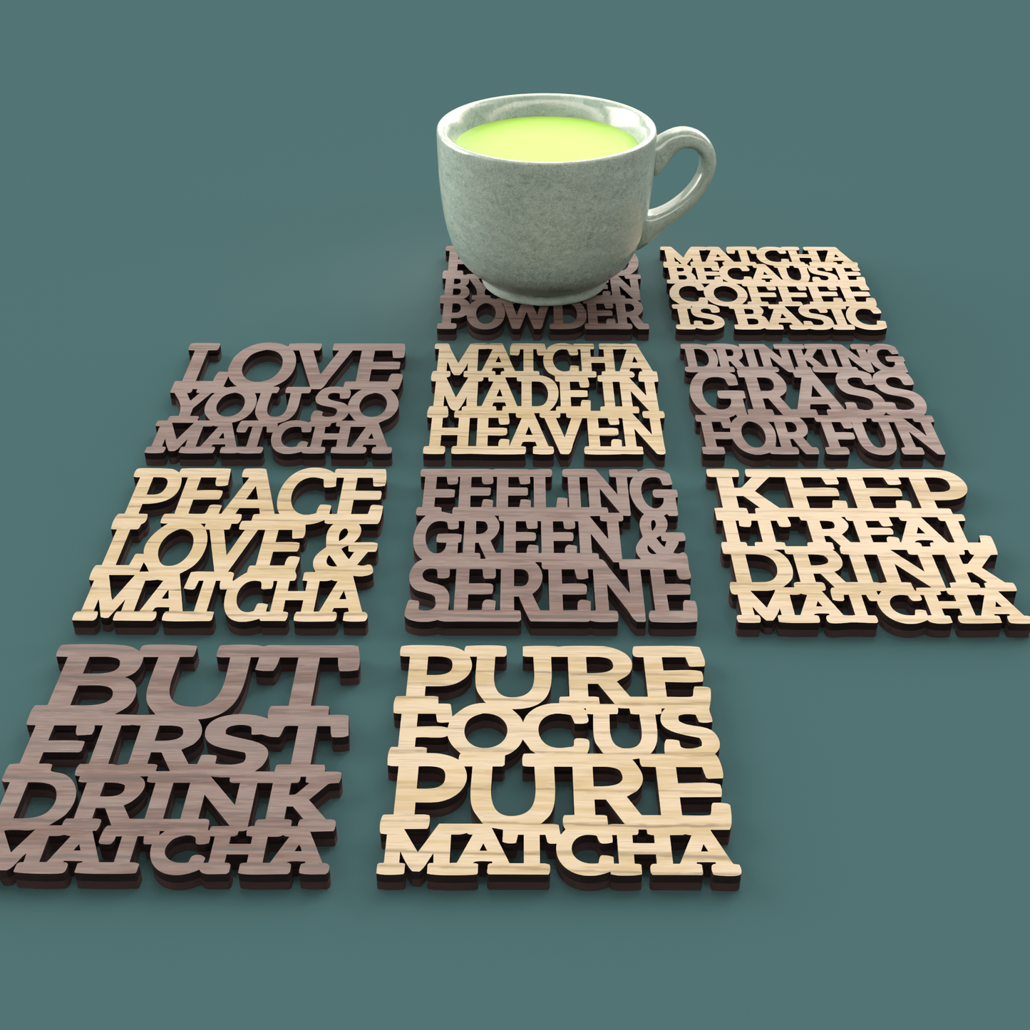 Posavasos de Matcha