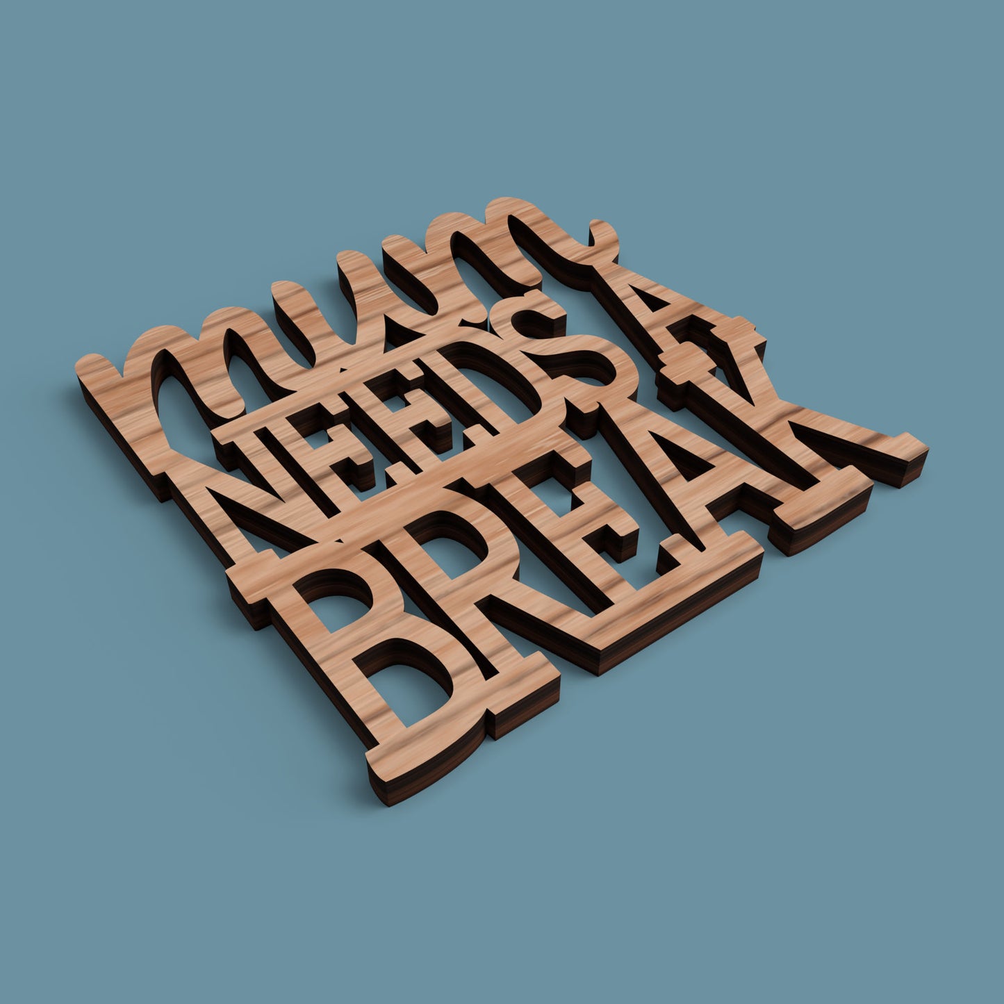 Mum Coasters - Laser Cut File - svg dxf pdf eps ai The X Laser Files