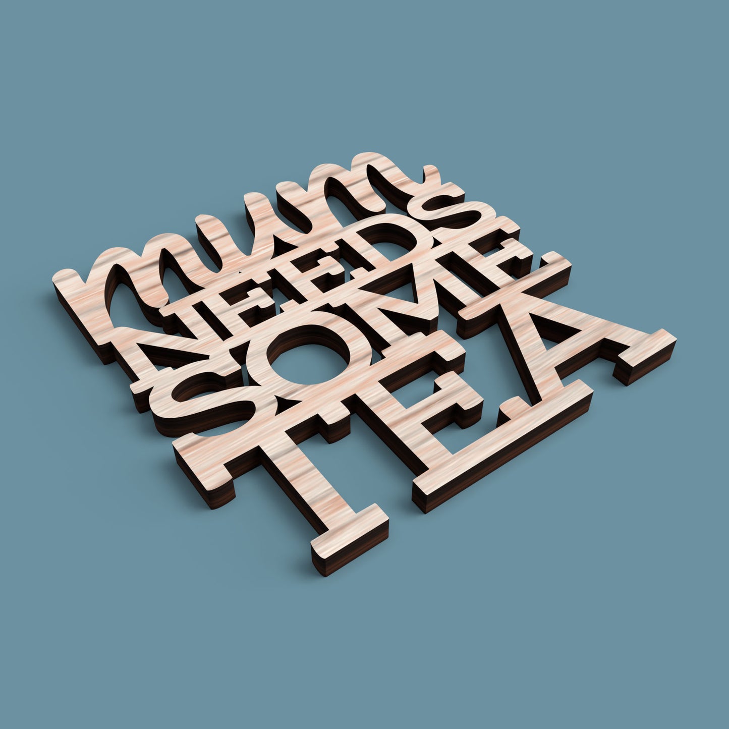 Mum Coasters - Laser Cut File - svg dxf pdf eps ai The X Laser Files