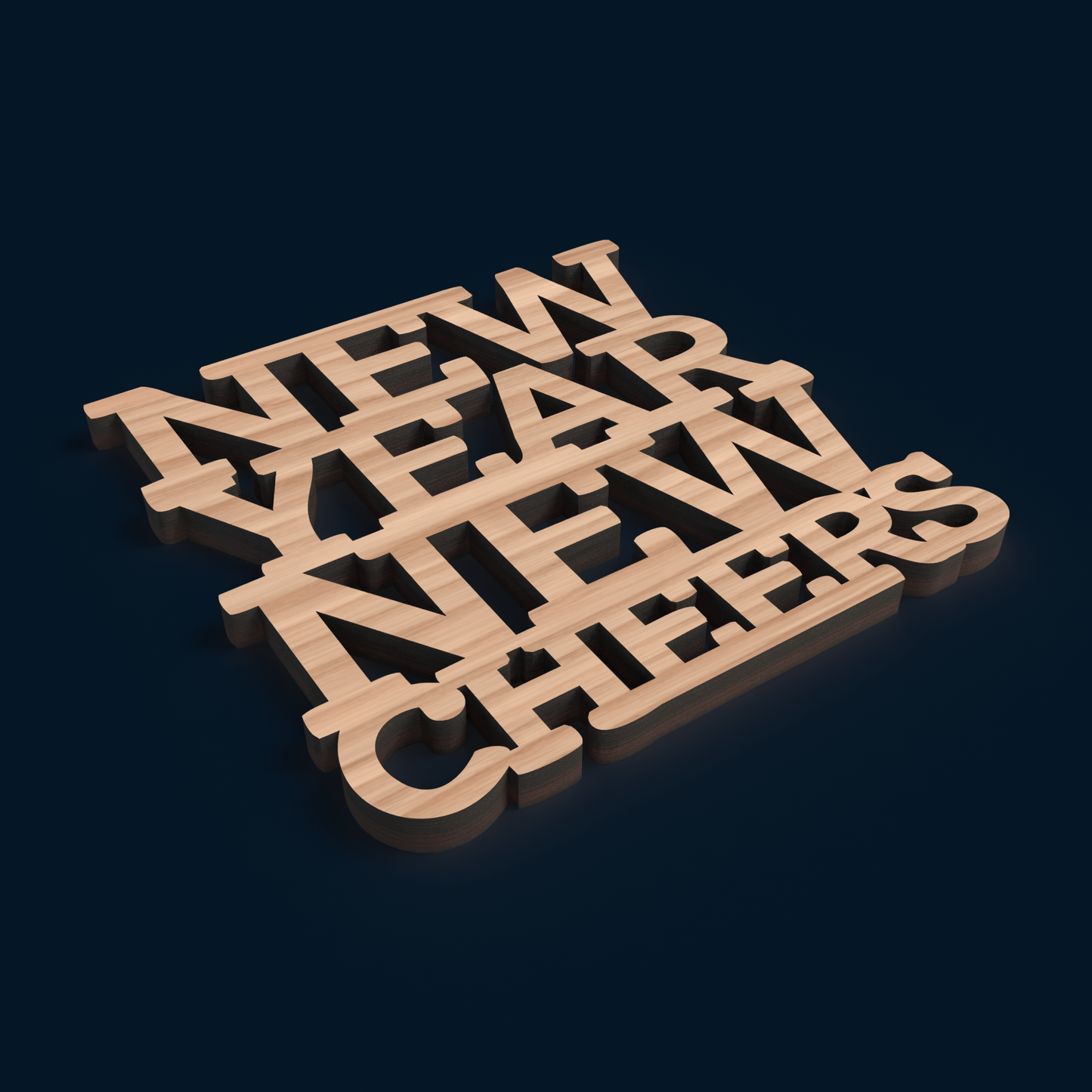 New Year's Eve Party Coasters - Laser Cut File - svg dxf pdf eps ai The X Laser Files