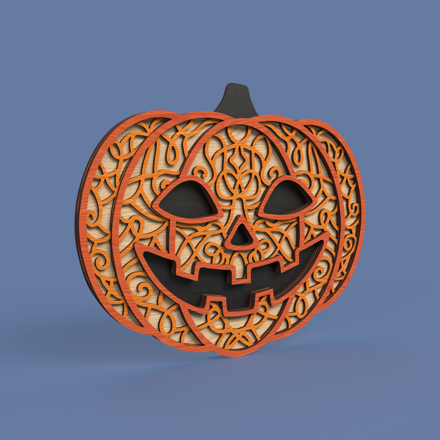 Multilayer Halloween Pumpkin - Laser Cut File - svg dxf pdf eps ai The X Laser Files