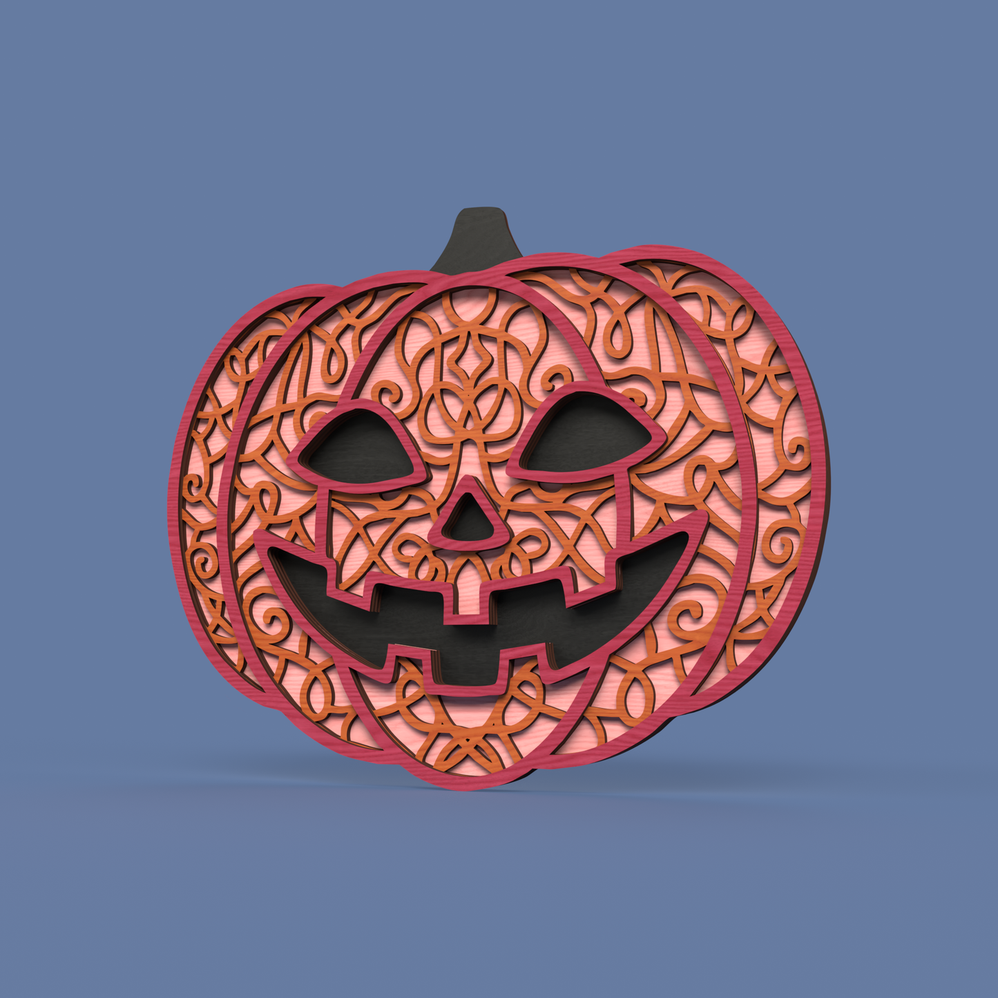 Multilayer Halloween Pumpkin - Laser Cut File - svg dxf pdf eps ai The X Laser Files