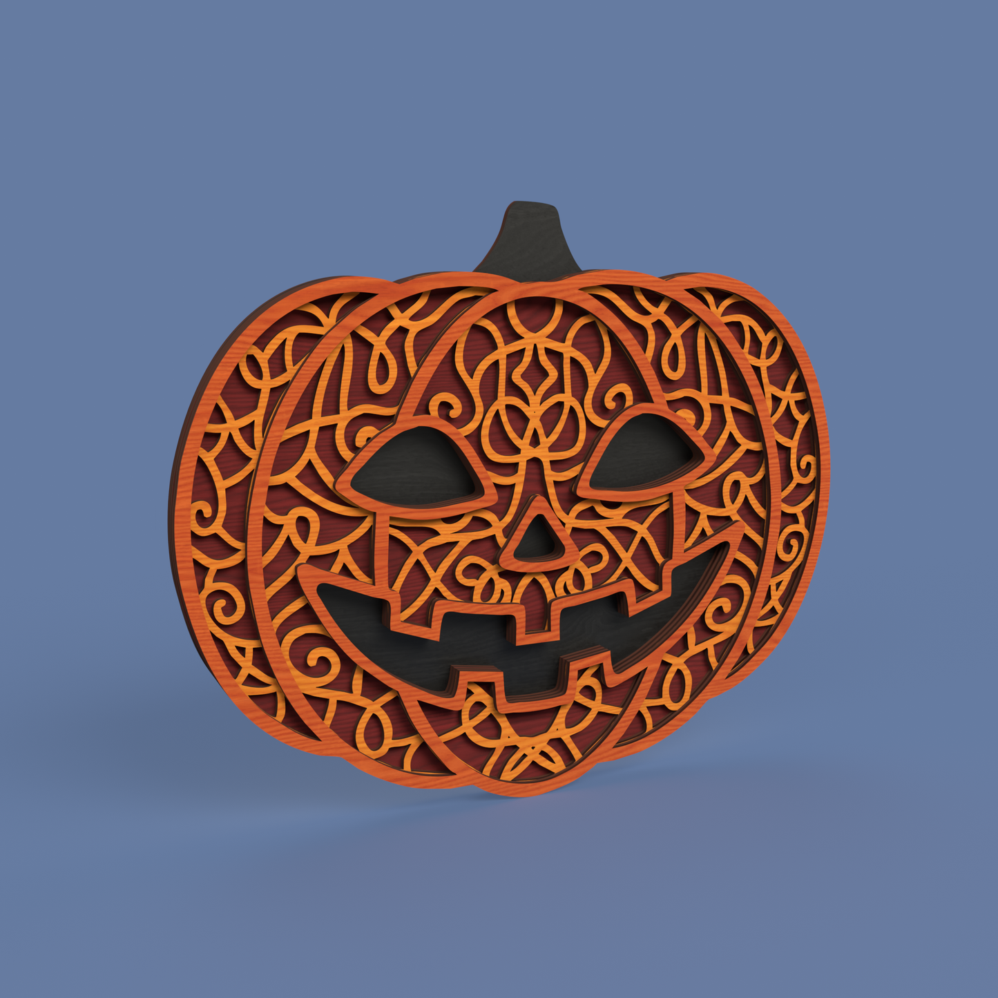 Multilayer Halloween Pumpkin - Laser Cut File - svg dxf pdf eps ai The X Laser Files