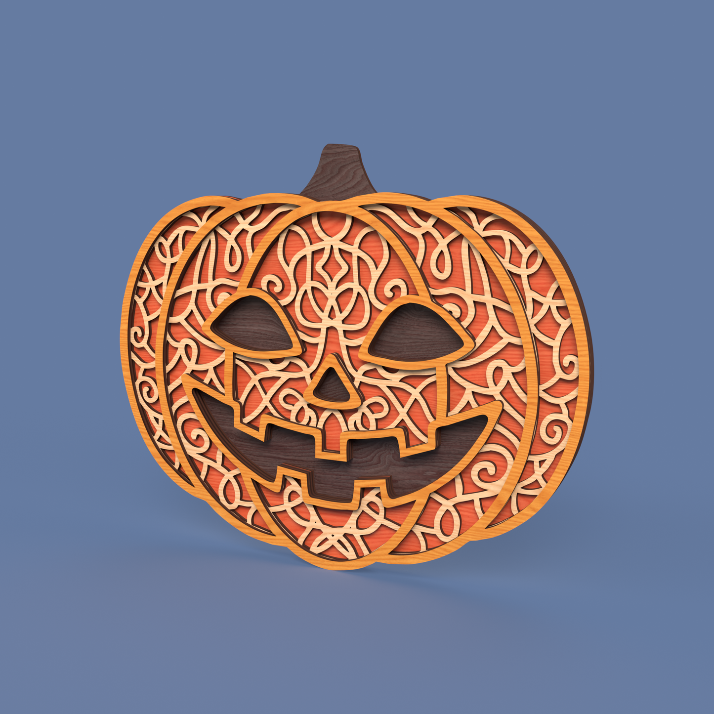 Multilayer Halloween Pumpkin - Laser Cut File - svg dxf pdf eps ai The X Laser Files
