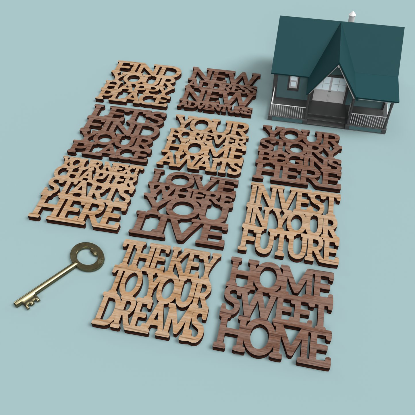 Realtor Coasters -Laser Cut File - The X Laser Files