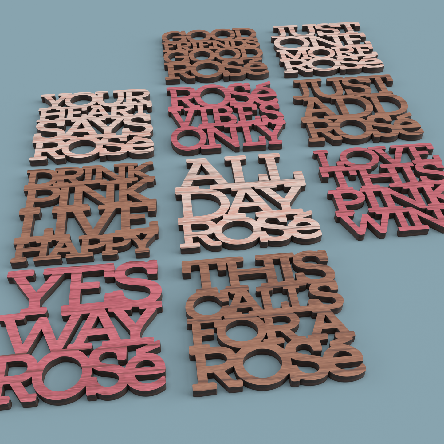 Rosé Wine Coasters