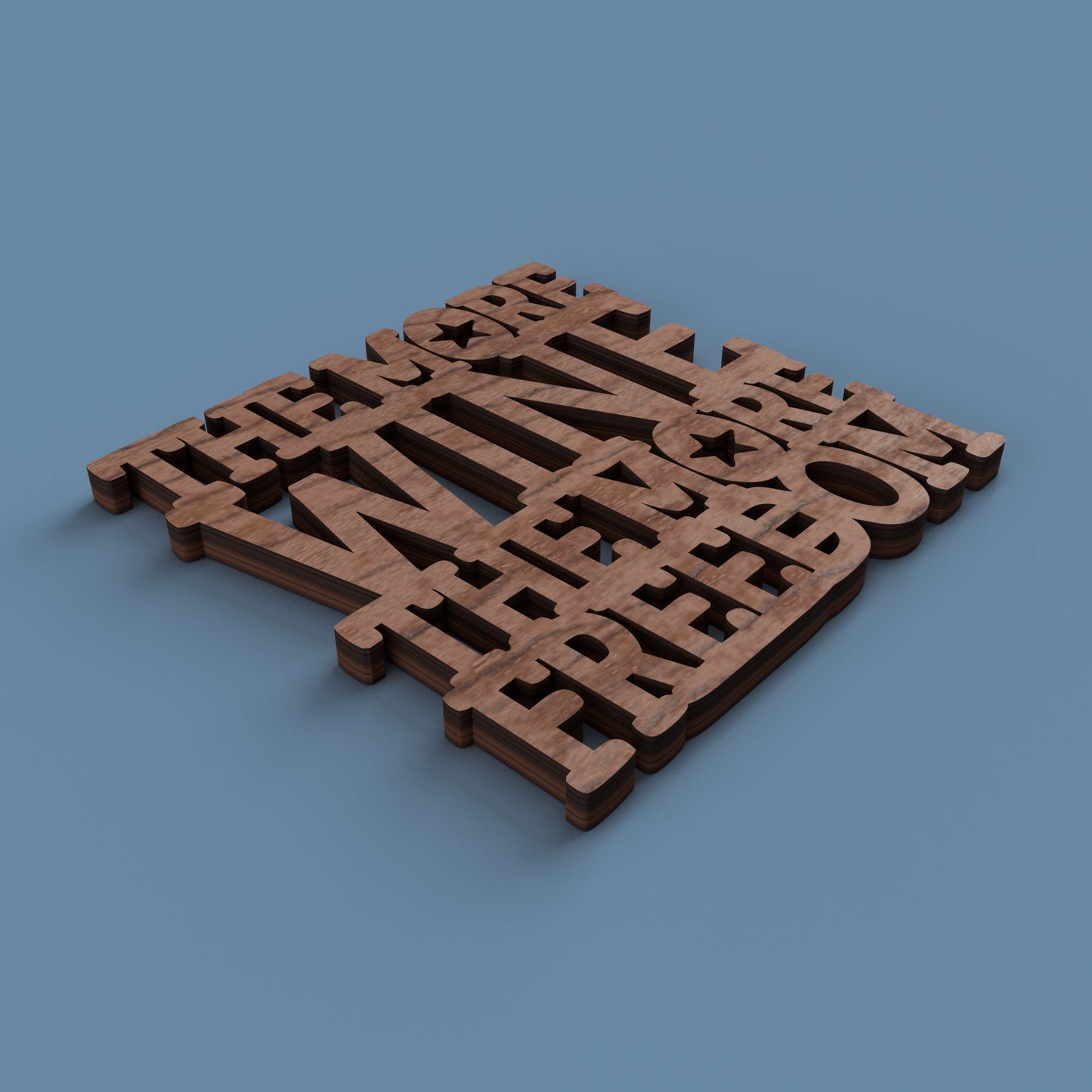 4th of July Coasters -Laser Cut File - The X Laser Files