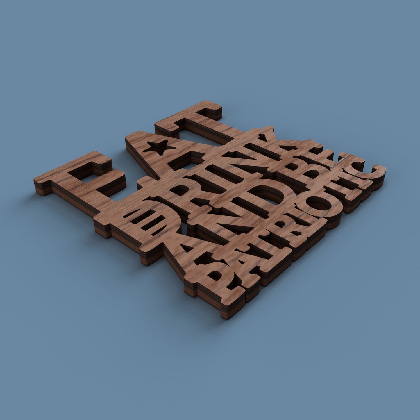 4th of July Coasters -Laser Cut File - The X Laser Files