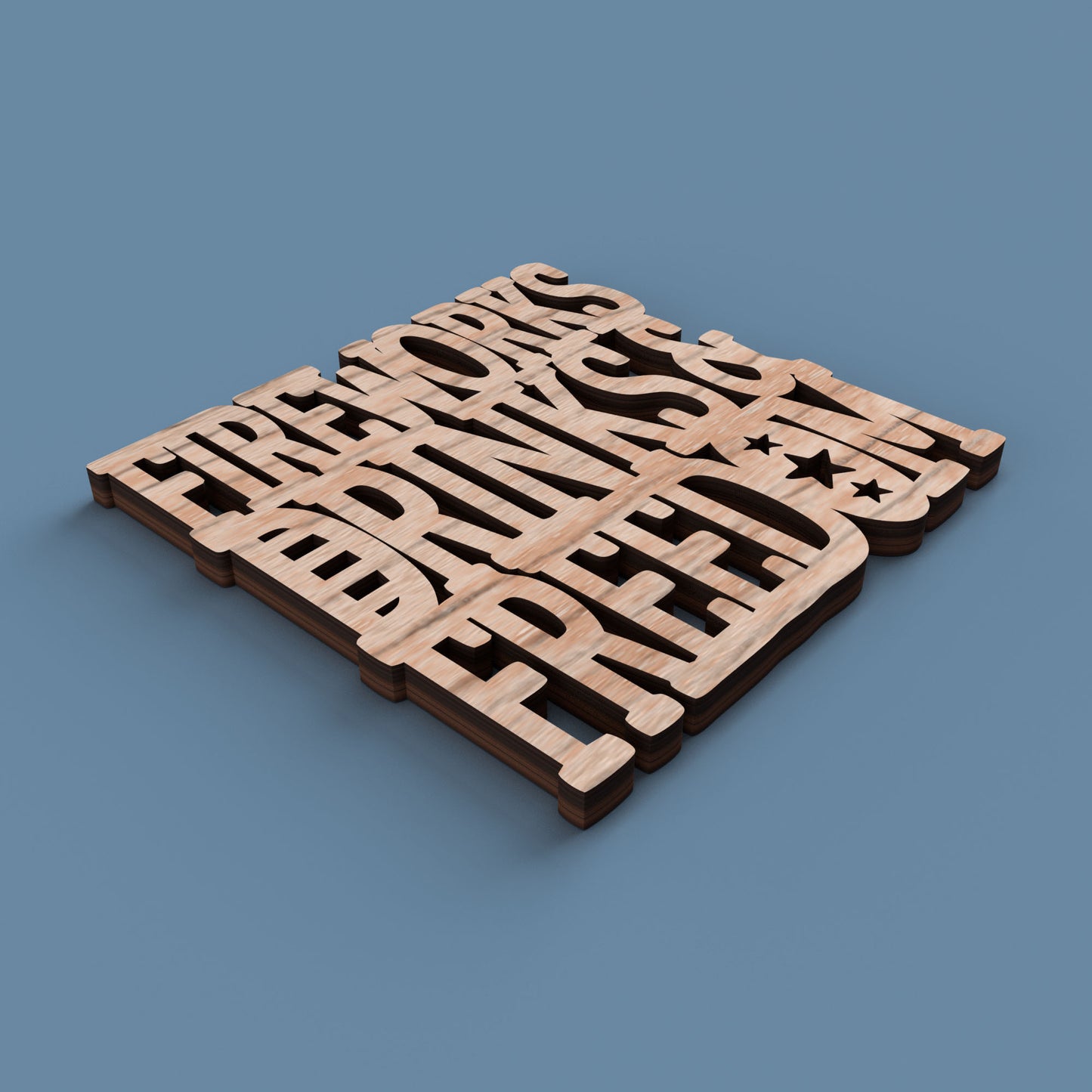 4th of July Coasters -Laser Cut File - The X Laser Files