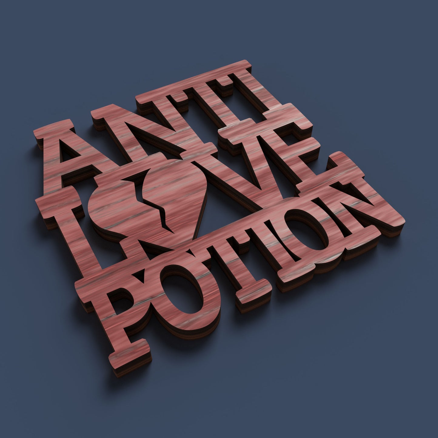 Anti Valentine Coasters -Laser Cut File - The X Laser Files