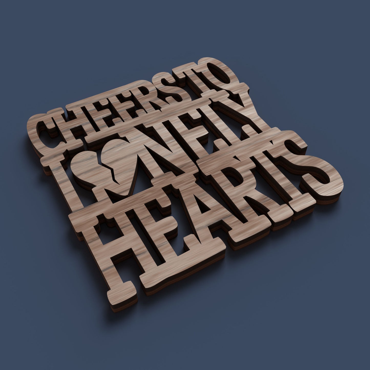 Anti Valentine Coasters -Laser Cut File - The X Laser Files