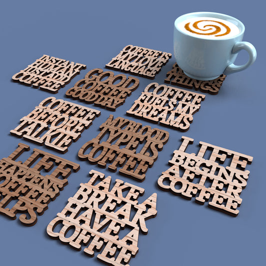 Coffee Before Talkie Coasters -Laser Cut File - The X Laser Files