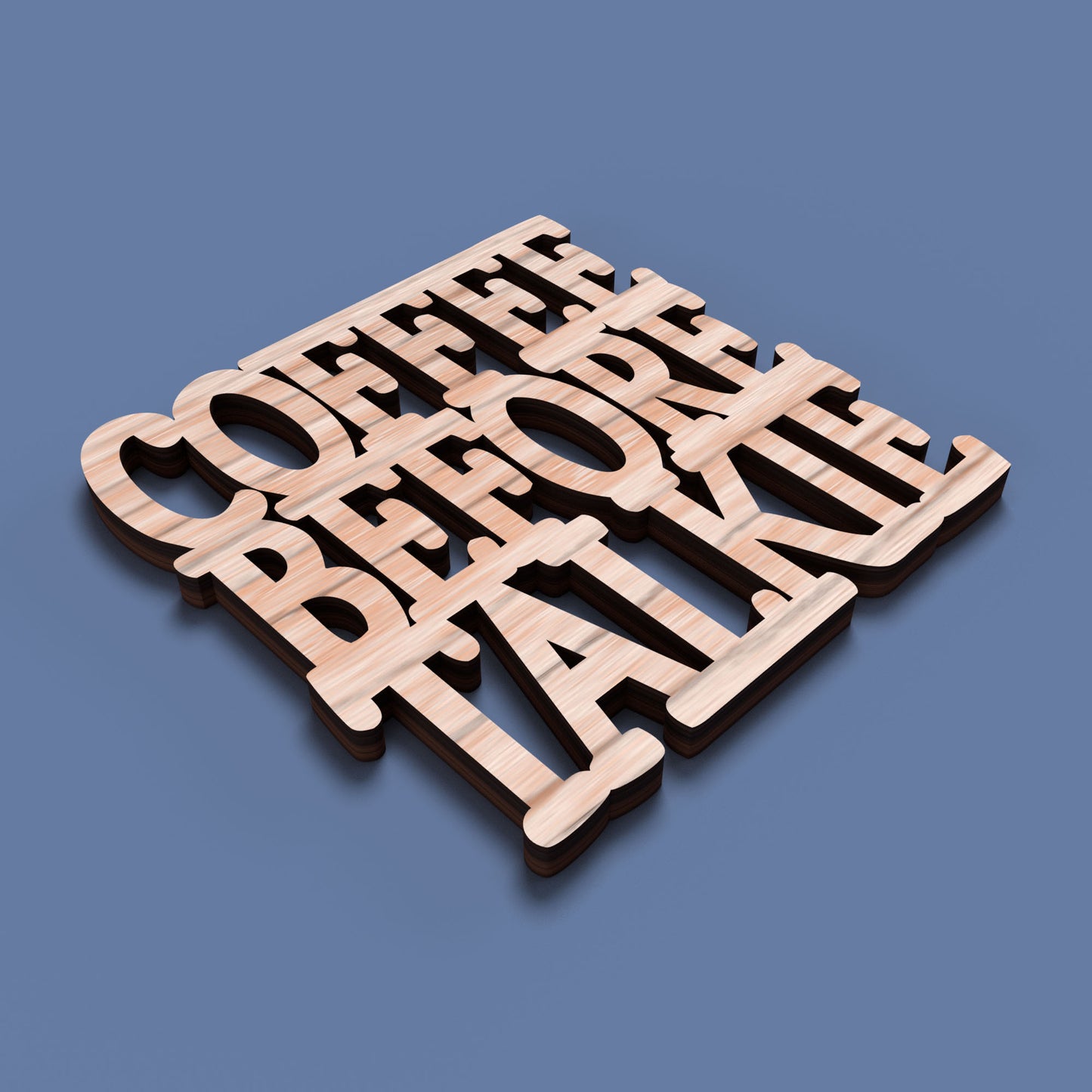 Coffee Before Talkie Coasters - Laser Cut File - svg dxf pdf eps ai The X Laser Files